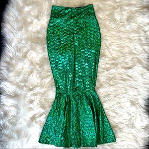 Costume mermaid skirt green scales size s